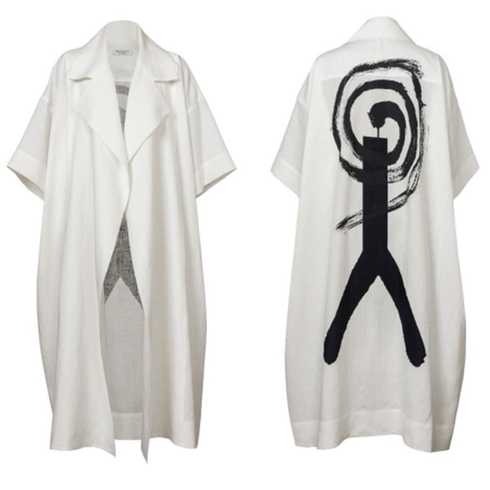 ISSEY MIYAKE IKKO TANAKA DUSTER LINEN VINTAGE JAPON 1996 COLLECTION WOMEN SIZE 3